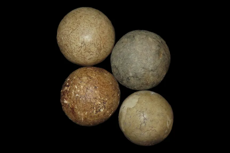 Lot of 4 Game Balls, Found in Iowa from auction in Quincy, Illinois