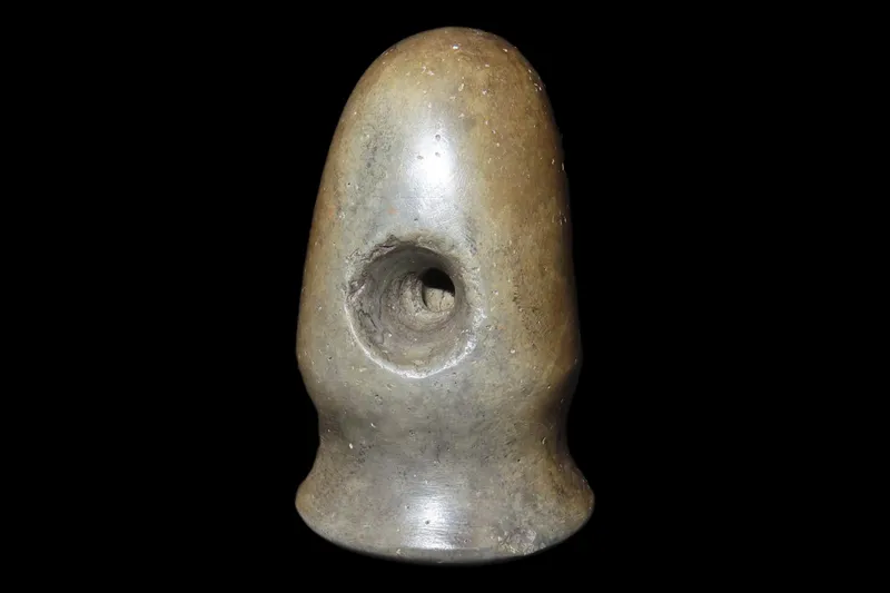 2 1/2" Vase Pipe, Motley COA, Pipestone, Hamilton Co., Ohio, Well Polished from auction in Quincy, Illinois