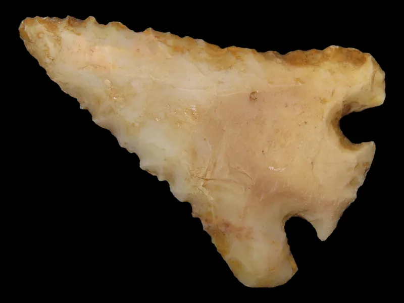 Phenomenal  2 3/8" Florida Candy Clay found in Pasco County, FL. Heavily Patinated & highly Translucent with great color! Ex Brian Boles Collection. Deep South Arrowhead. from auction in Quincy, Illinois