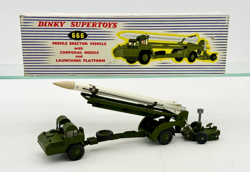 Dinky Supertoys No. 666 Missile Erector Vehicle and Original Box from auction in Shelton, Connecticut