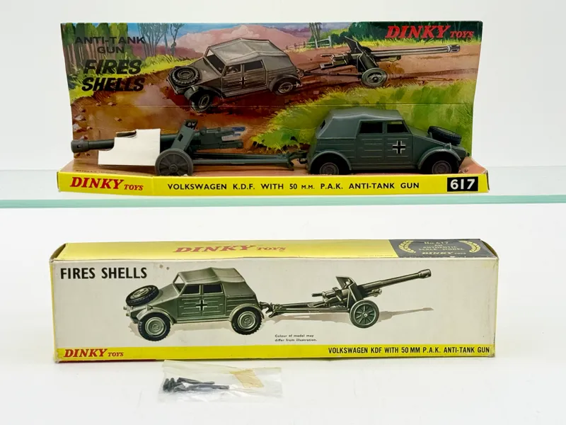 Dinky Toys No. 617 Volkswagen KDF with Anti-Tank Gun from auction in Shelton, Connecticut