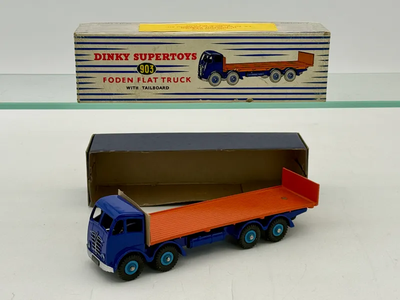 Dinky Supertoys 903 Foden Flat Truck with Tailboard and Box from auction in Shelton, Connecticut