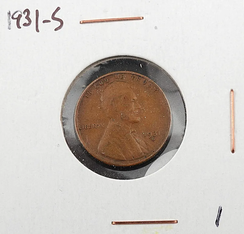 1931-S Wheat Cent from auction in Harker Heights, Texas