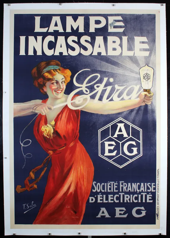 AEG - Lampe Incassable - Etira, 1912 from auction in Clayton, California