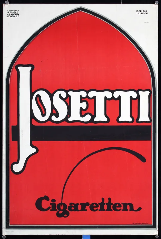 Josetti Cigaretten by Erich Lüdke, 1913 from auction in Clayton, California