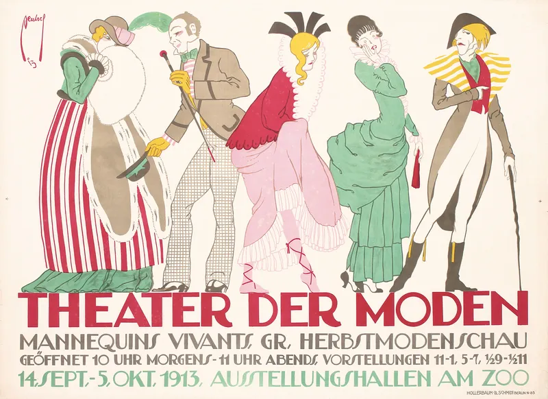 Theater der Moden by Ernst Deutsch, 1913 from auction in Clayton, California