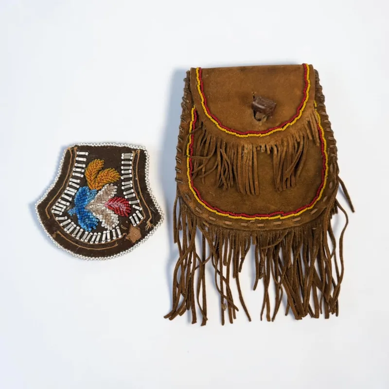 (2) Native American Beaded Pouches from auction in Saint Paul, Minnesota