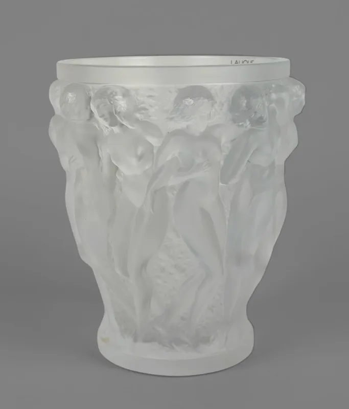 Large Lalique Bacchantes Vase from auction in Saint Paul, Minnesota