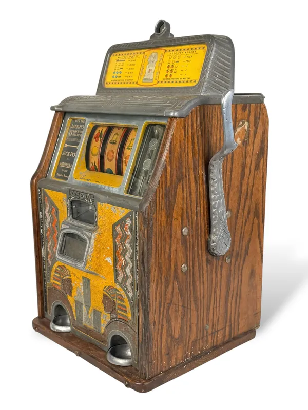 Antique Caille Silent Sphinx Slot Machine from auction in Saint Paul, Minnesota
