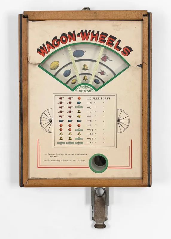 1930s "Wagon Wheels" Countertop Trade Simulator from auction in Saint Paul, Minnesota