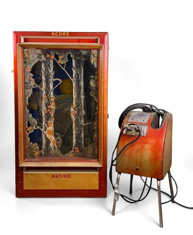 Vintage Seeburg "Coon Hunt" Light Gun Arcade Game from auction in Saint Paul, Minnesota