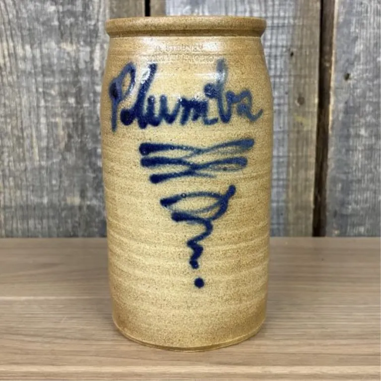 B. Stebner Hartville Ohio Salt-Glaze Stoneware Plumbs Jar from auction in Shelbyville, Kentucky