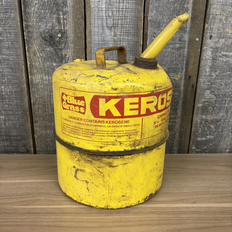 Blue Grass Vintage Steel 5 1/4 Gallon Kerosene Fuel Can from auction in Shelbyville, Kentucky