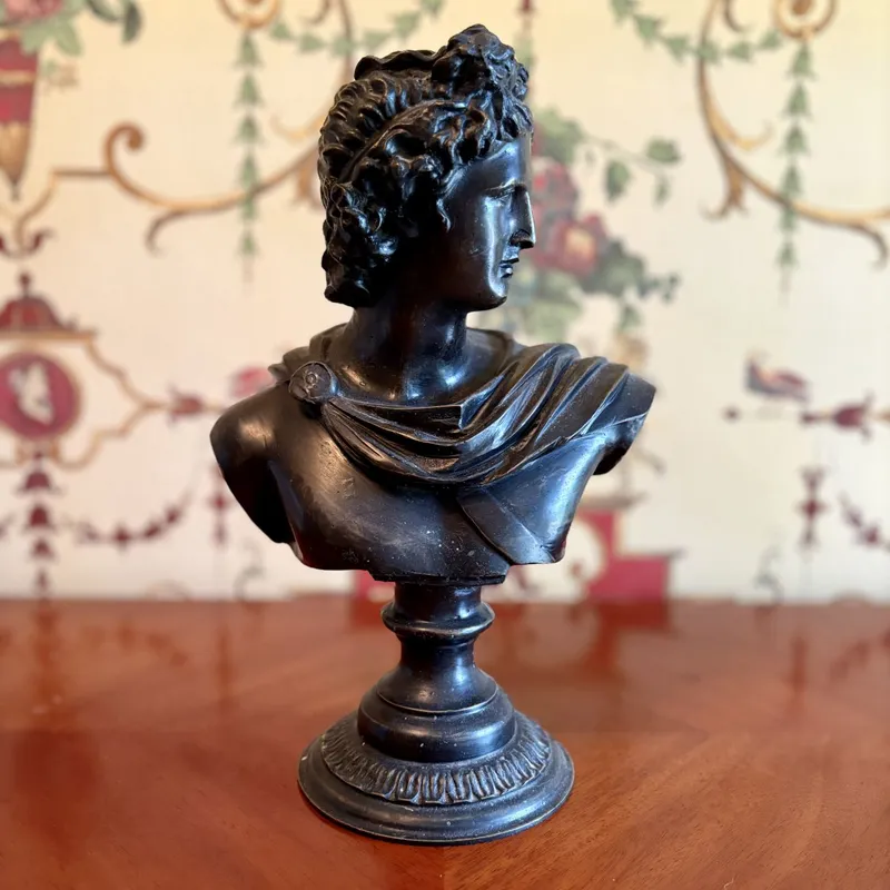 Maitland-Smith Cast Resin Apollo Belvedere Bust from auction in Shelbyville, Kentucky