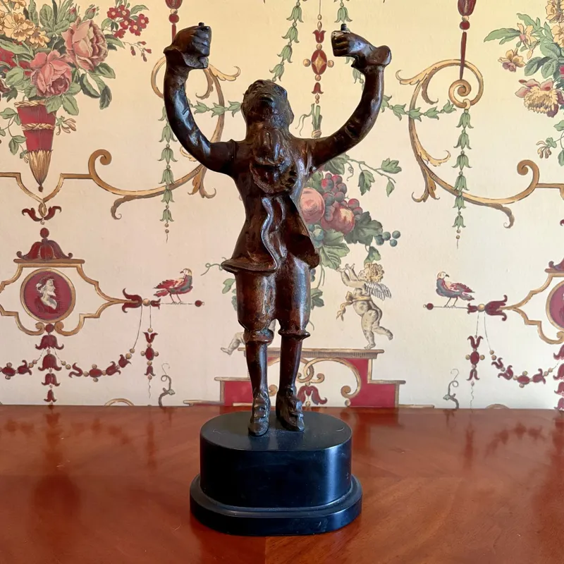 Singerie Style Cast Metal Monkey Candelabra Base from auction in Shelbyville, Kentucky