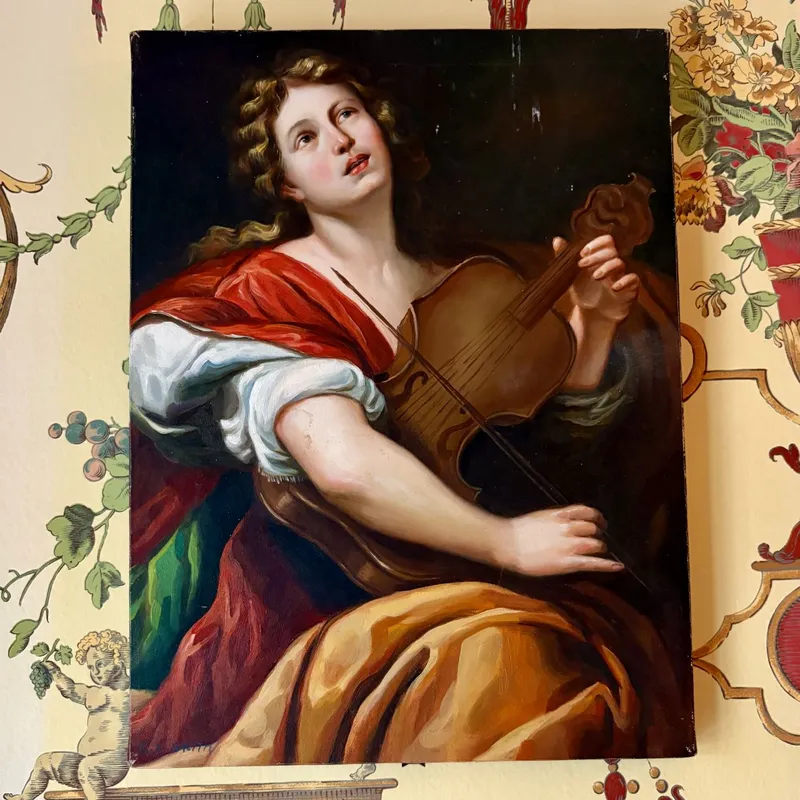S. K. Smith Oil on Canvas After Guido Reni Saint Cecilia from auction in Shelbyville, Kentucky