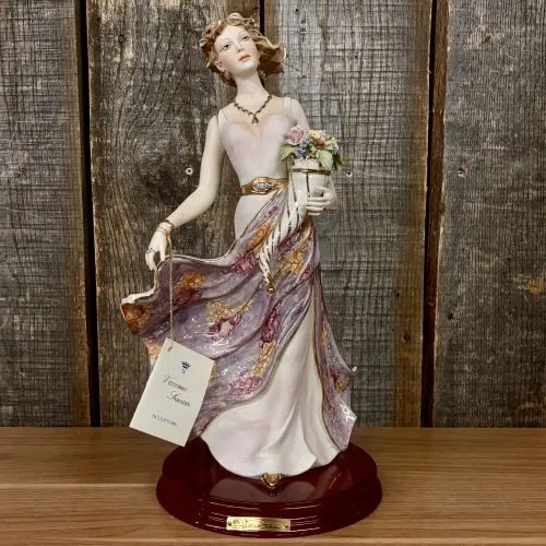 Vittorio Sabadin Capodimonte Porcelain Lady with Cornucopia Figurine from auction in Shelbyville, Kentucky
