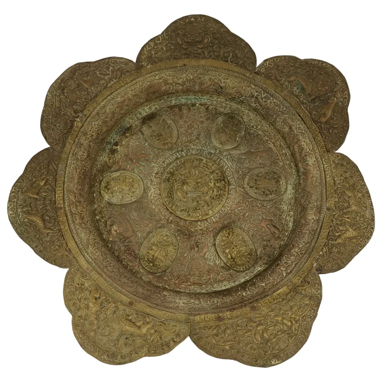 Persian Hammered Copper Footed Tazza from auction in Spring Valley, New York