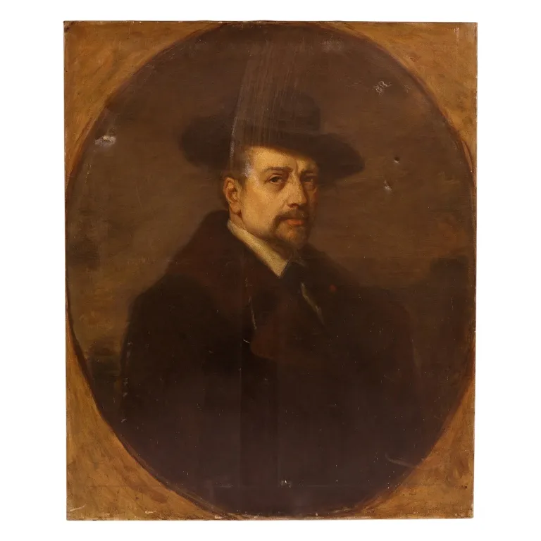 19th Century "Man in the Hat" Portrait Painting from auction in Spring Valley, New York