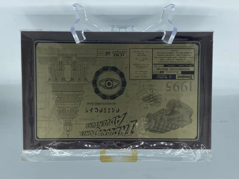 Indiana Jones Adventure Attraction Design ACME Sketchplate LE 1000 from auction in Celebration, Florida
