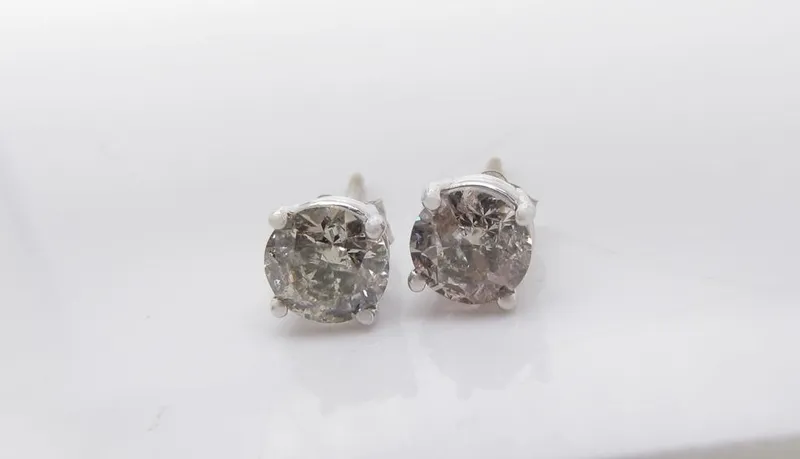 14K White Gold Diamond Stud Earrings, 1.3CT from auction in Carmel, Indiana