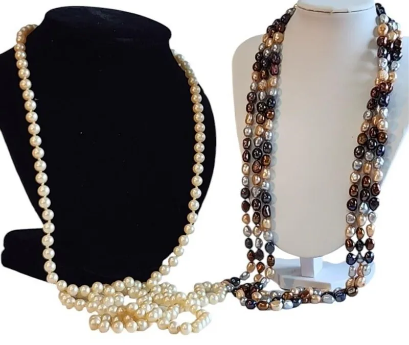 Two Pearl Strand Necklaces from auction in Carmel, Indiana