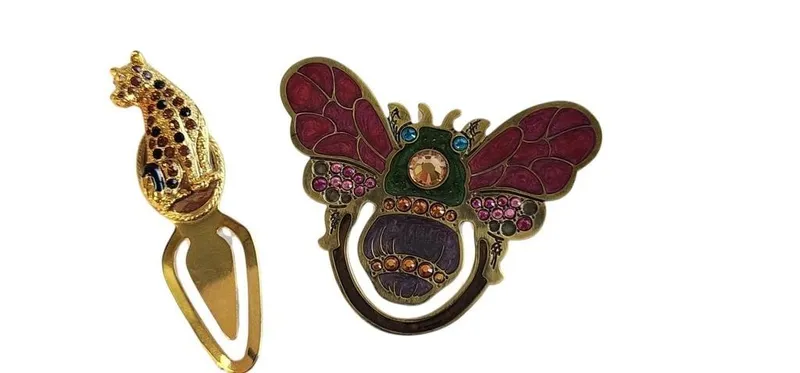 Two Jay Strongwater Bookmarks from auction in Carmel, Indiana