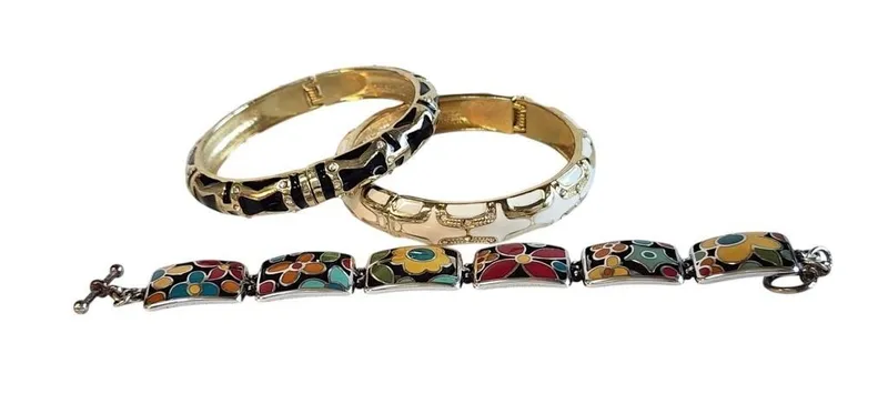 Group of Enamel Bracelets from auction in Carmel, Indiana