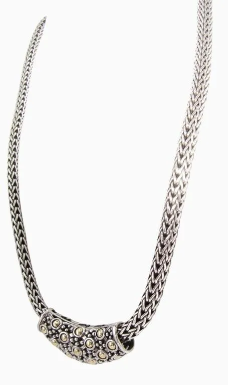 John Hardy Sterling, 18K Dot Slide Pendant, Chain from auction in Carmel, Indiana