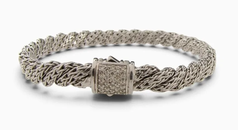 John Hardy Sterling, Diamond Bracelet from auction in Carmel, Indiana