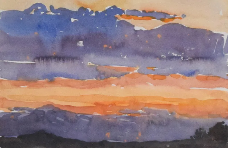 Richard Segalman 'Atmospheric Sunset' (Signed) from auction in Lincoln Park, New Jersey