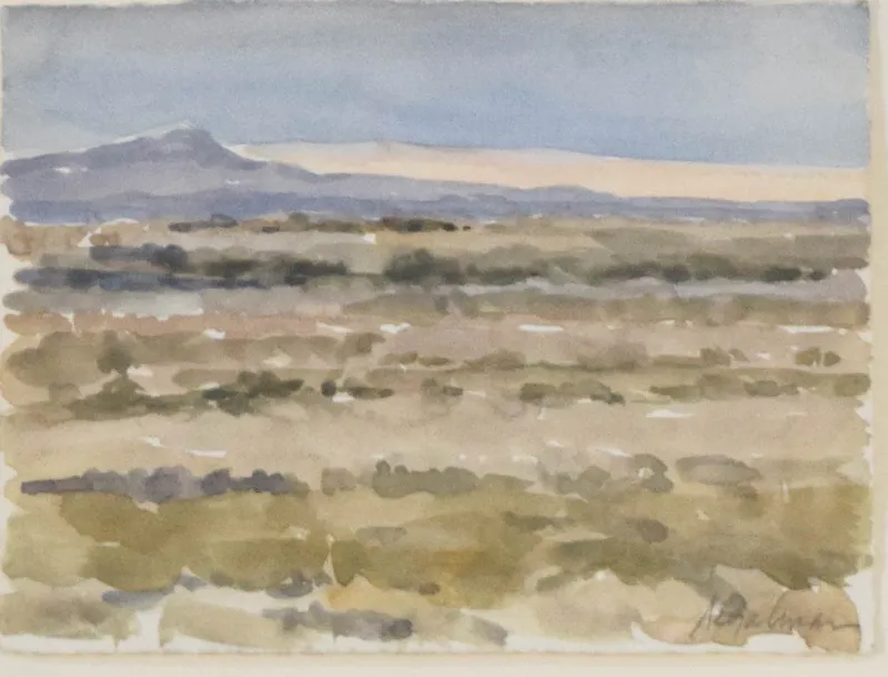 Richard Segalman (American, 1934-2021) 'Desert Landscape' (Signed) from auction in Lincoln Park, New Jersey