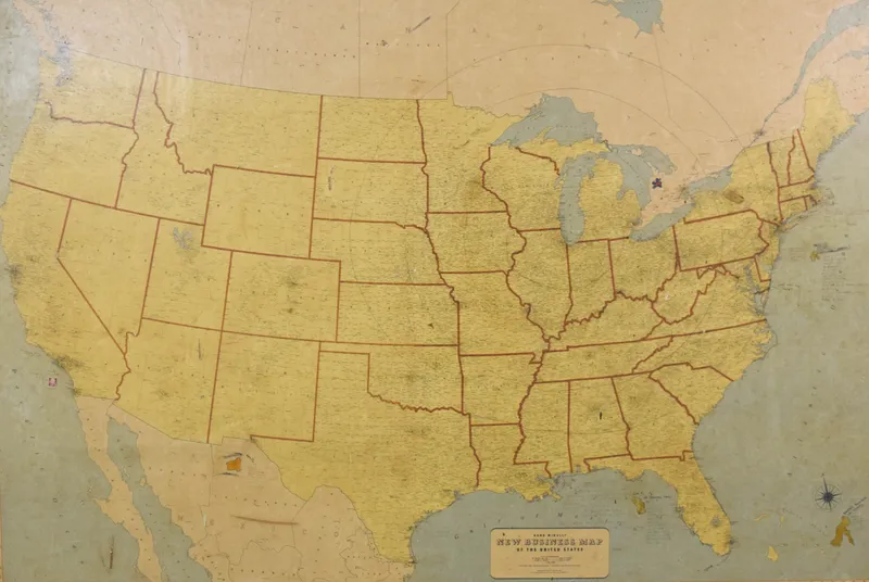Rand McNally & Company Printed Map with Albert Grossman and Bob Dylan Annotations from auction in Lincoln Park, New Jersey