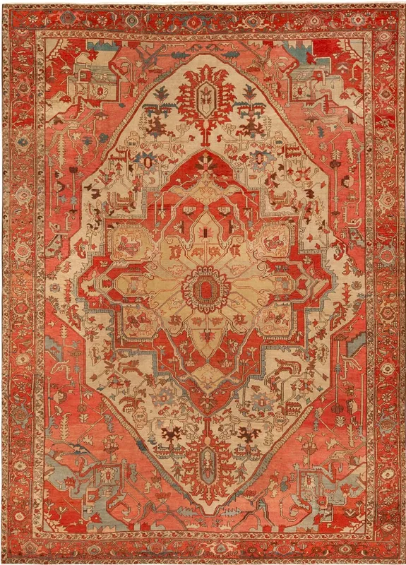 Large Antique Serapi Carpet, Northwest Persia, circa 1880 - 12 ft 3 in x 9 ft (3.73 m x 2.74 m) from auction in New York, New York