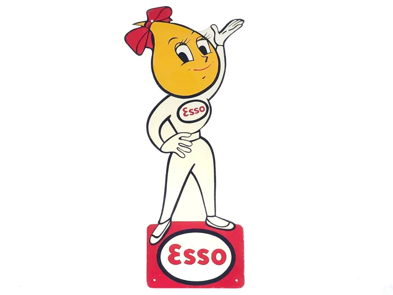 Esso Oil Drop Girl Single-Sided Sign from auction in Myakka City, Florida