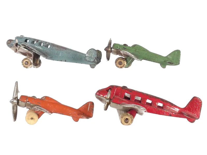 (4) Cast Iron Hubley Planes Assorted from auction in Myakka City, Florida
