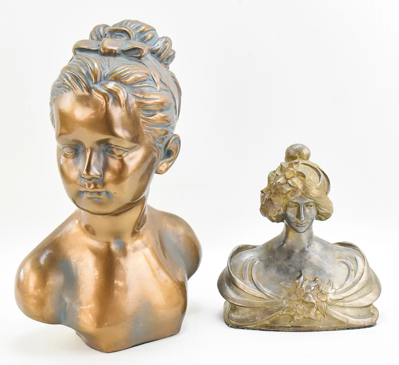AFTER J.A. HOUDON AND J. CAUSSE BUSTS OF WOMAN from auction in Aurora, Oregon