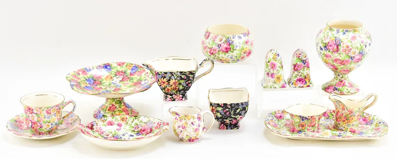 ROYAL WINTON AND JAMES KENT FLORAL PATTERN ENGLISH CHINA from auction in Aurora, Oregon