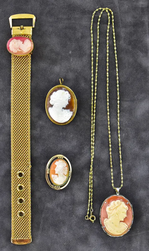 VICTORIAN CAMEO JEWELRY COLLECTION from auction in Aurora, Oregon