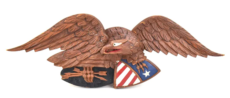 BELLAMY-STYLE LOUISBURG MODEL EAGLE CARVING from auction in Aurora, Oregon