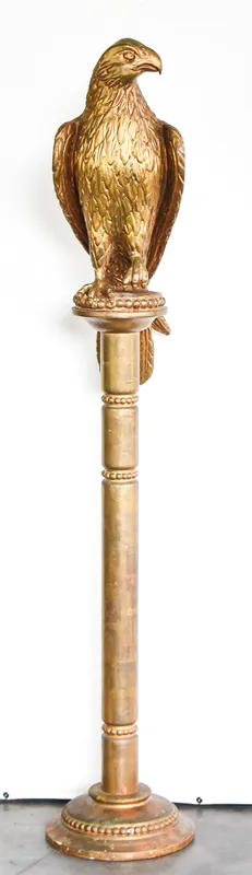 GILTWOOD PERCHED EAGLE SCULPTURE from auction in Aurora, Oregon
