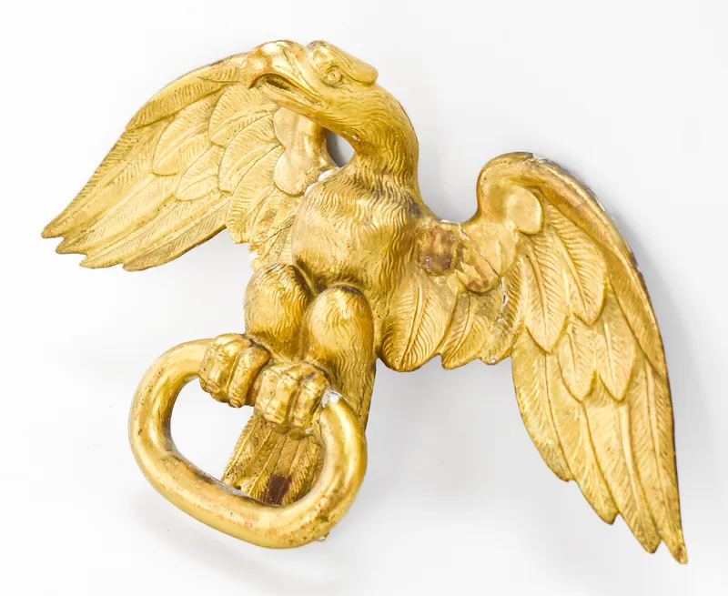 GILT PLASTER EAGLE TOWEL HANGER from auction in Aurora, Oregon