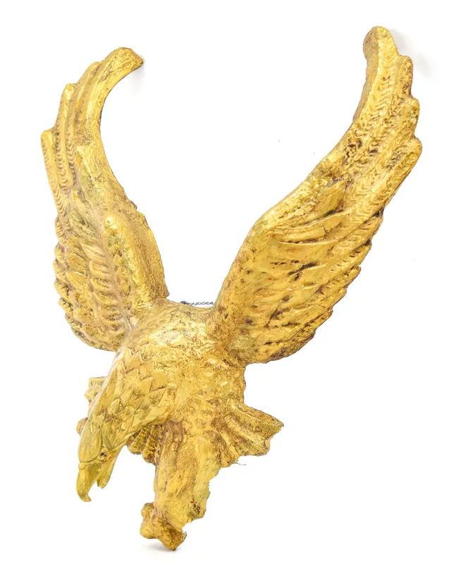 CURVED GILTWOOD EAGLE SCULPTURE from auction in Aurora, Oregon