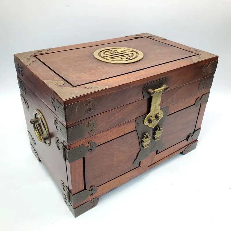 Chinese Wood Jewelry Box from auction in East Meadow, New York