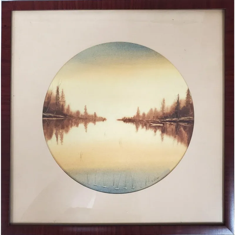 Signed Olsen Antique Watercolor on Paper from auction in East Meadow, New York