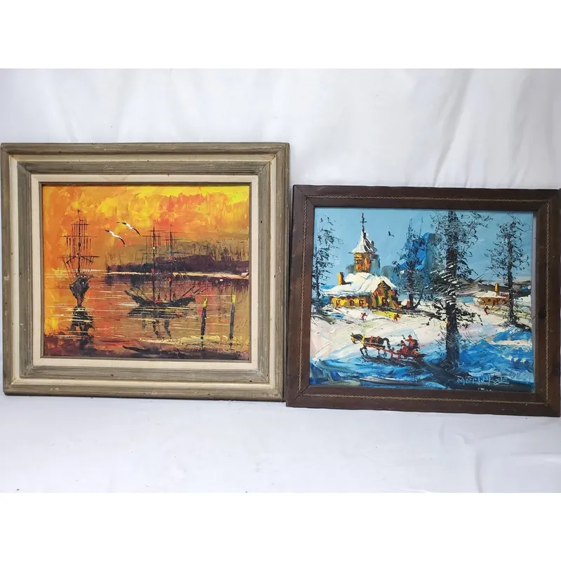 Morris Katz, Polish (1932-2010) Lot of 2 Paintings from auction in East Meadow, New York