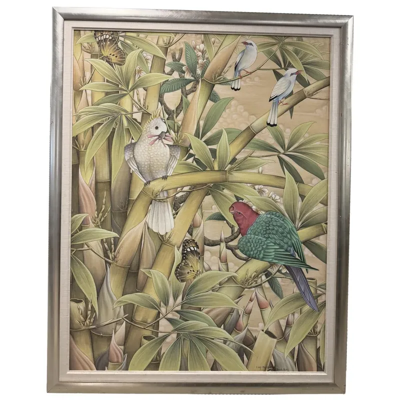 I Wayan Sulendra, Balinese (b. 1958) Oil Painting from auction in East Meadow, New York