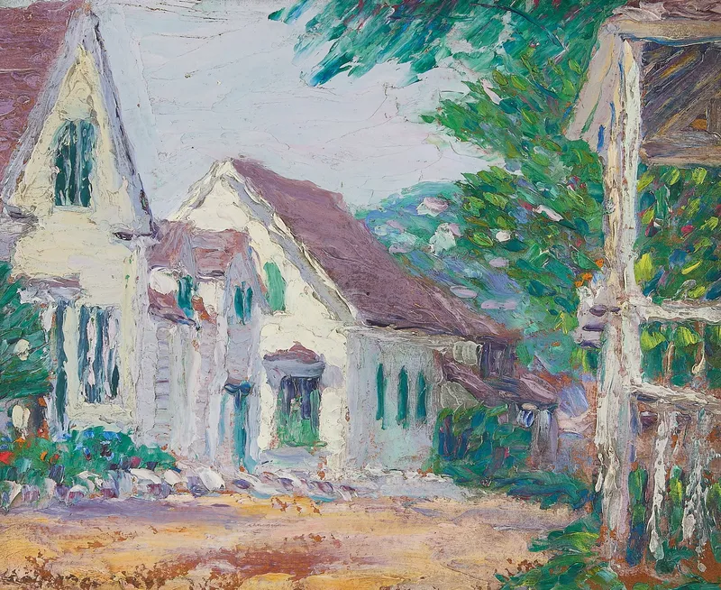 Morris Hall Pancoast "On Rocky Neck" Oil Painting from auction in St. Paul, Minnesota