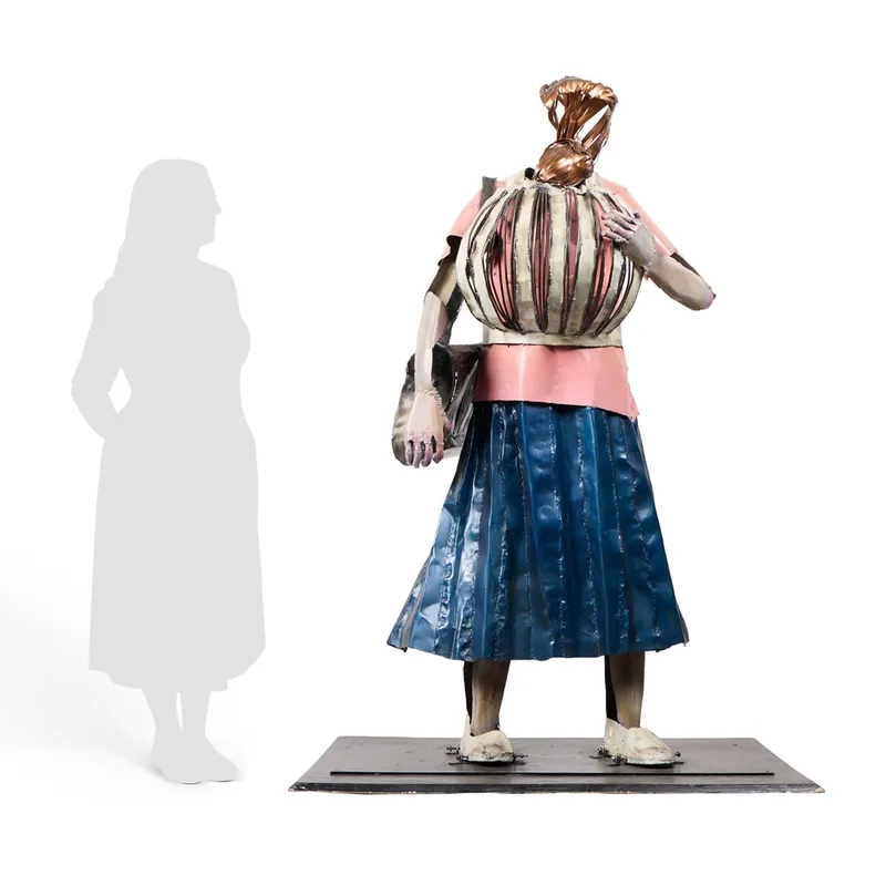 Sokari Douglas Camp "Pouch Woman" Sculpture 1991 from auction in St. Paul, Minnesota