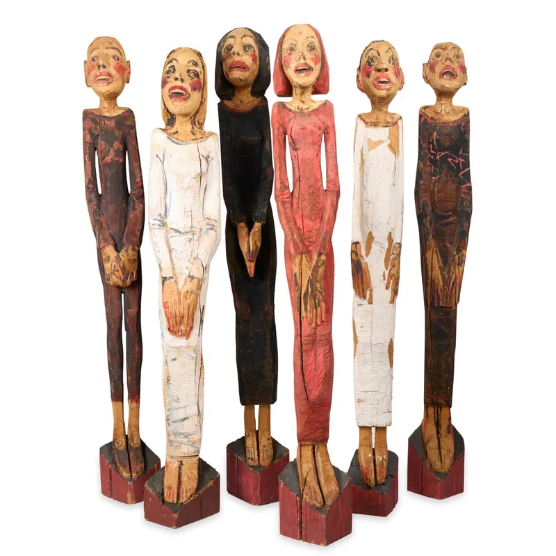 Hans Scheib "Chor" Figurative Wood Sculpture from auction in St. Paul, Minnesota